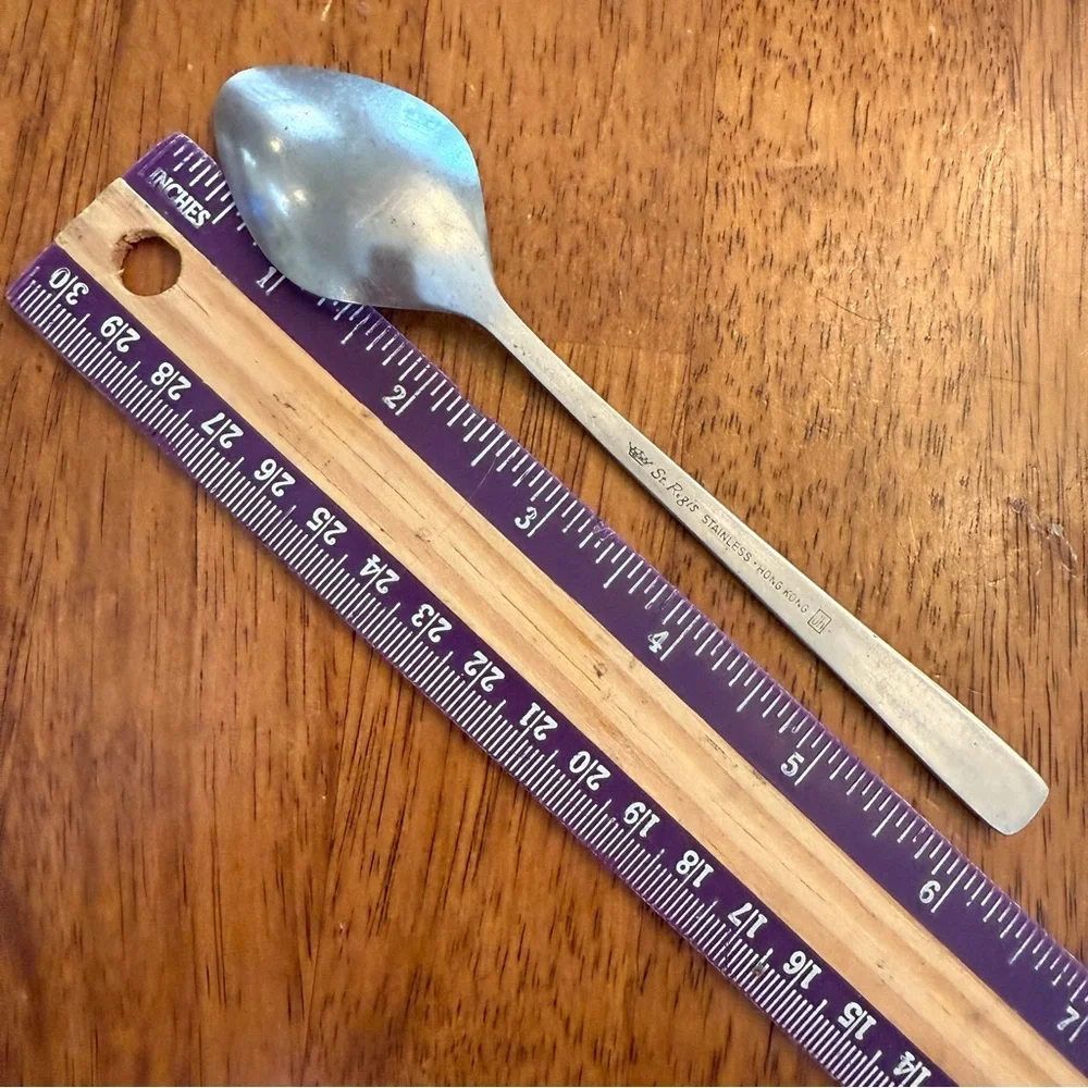 Vintage St. Regis Stainless Flatware Dinner Spoon Rose‎ Leaves Floral Cottage